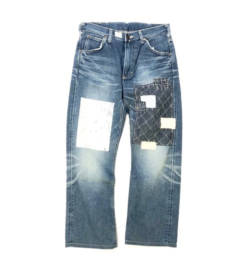 Patchwork denim 2 repair edited repair & compagnie - กางเกงขายาว - ผ้าฝ้าย/ผ้าลินิน 