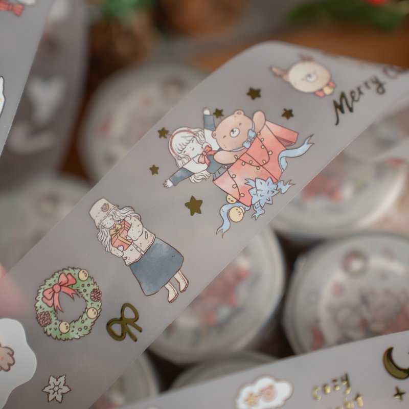 BEARY CHRISTMAS Gold Foil Matte PET Tape - Washi Tape - Other Materials 