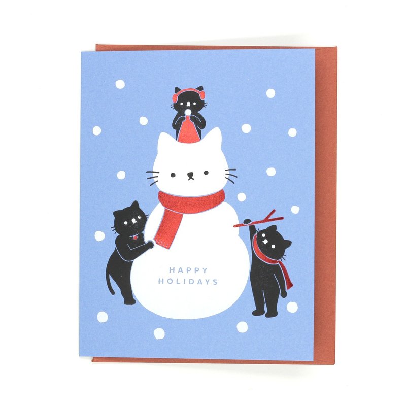 Happy Holidays - Foil Greeting Card - Cards & Postcards - Paper Blue