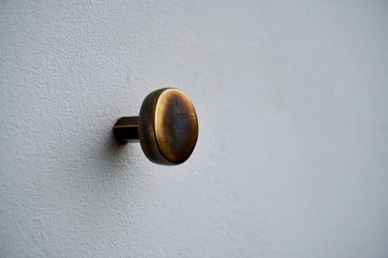 黃銅染黑橢圓掛勾 - 衣架/衣帽架/掛勾 - 銅/黃銅 黑色