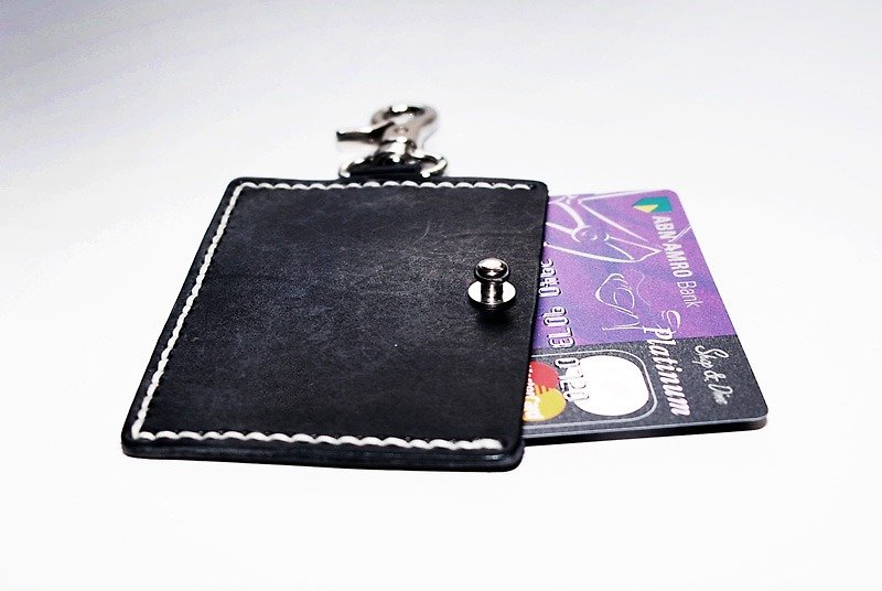 Minimalist leather card holder - ID & Badge Holders - Genuine Leather 
