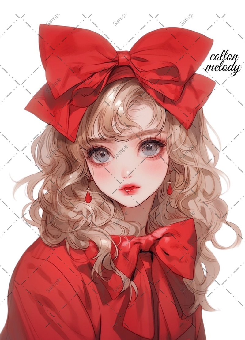 original sticker no.68 人物ステッカー オリジナルステッカー 人物ステッカー 女の子ステッカー オリジナル人物ステッカー - 貼紙 - 紙 