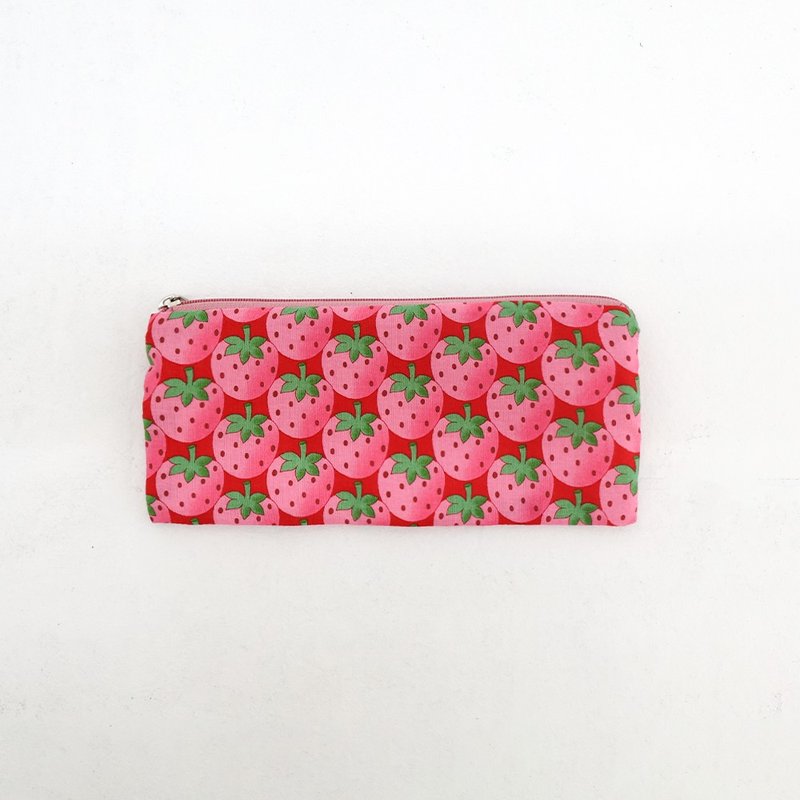 Strawberry Pencil Case | Pink - Pencil Cases - Cotton & Hemp Multicolor