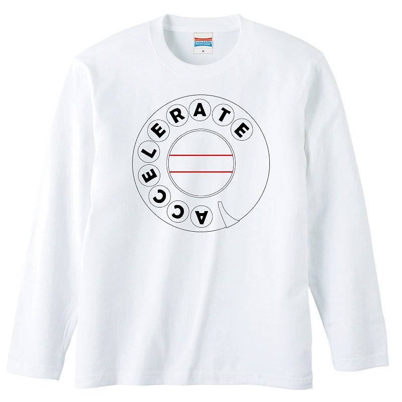 ロングスリーブTシャツ / ACCELERATE - Tシャツ メンズ - コットン・麻 ホワイト