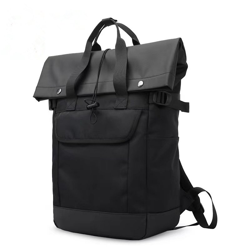 Laptop bag/ computer backpack/travel backpack/leisure/hiking/water repellent backpack - กระเป๋าเป้สะพายหลัง - วัสดุกันนำ้ สีดำ