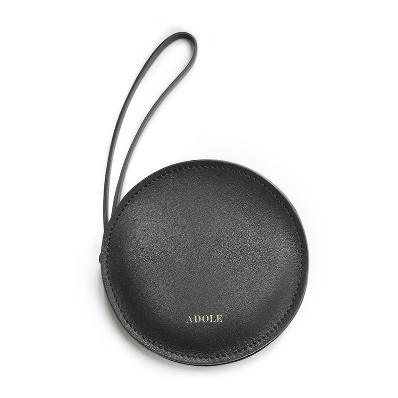 Sandwich leather coin purse/black - กระเป๋าใส่เหรียญ - หนังแท้ 