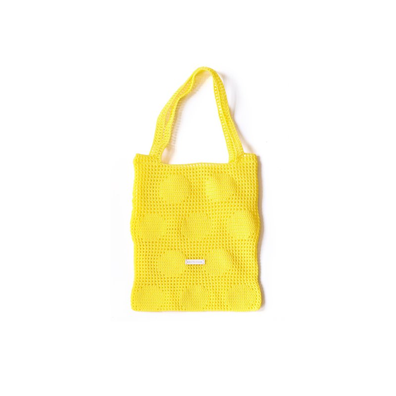 pdnb Polka Dot Mesh Bag/Handbag Yellow - Handbags & Totes - Nylon Yellow