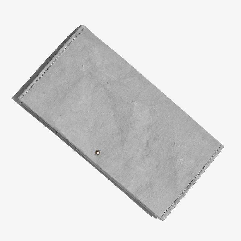 MTS |洗浄クラフトペーパークリップの長さ··シンプルなソリッドカラーのグレー - 財布 - 紙 グレー