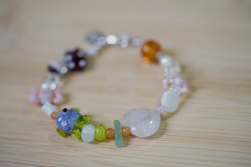 Magical Rainbow Bead Bracelet - 手鍊/手環 - 玻璃 多色