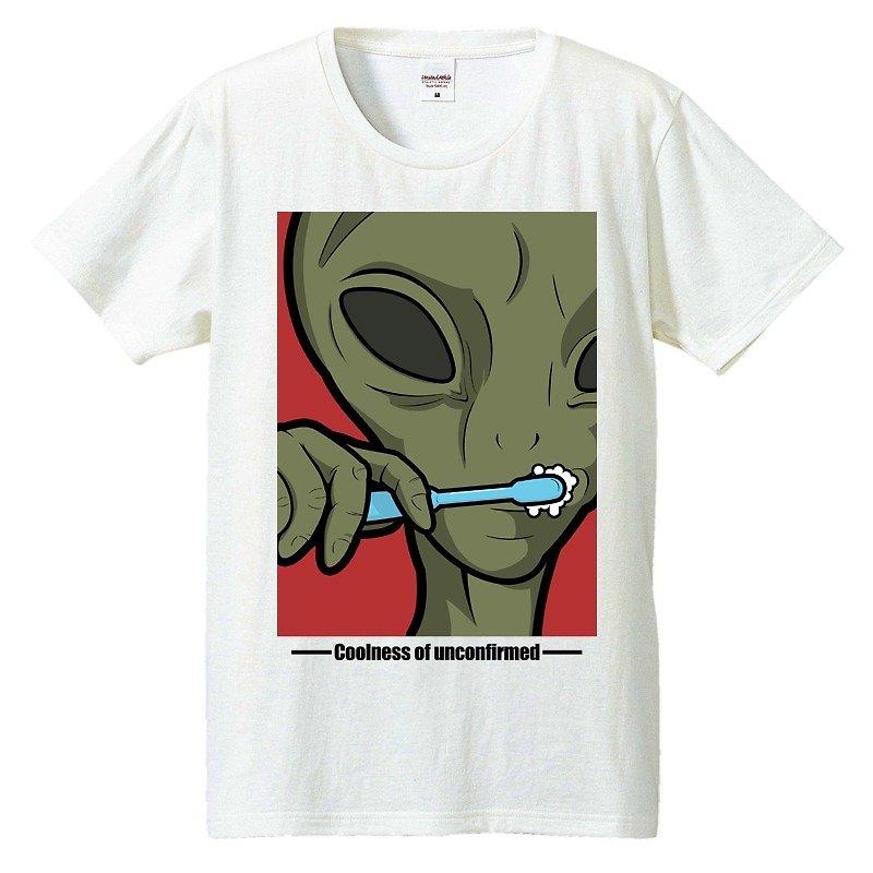 Tシャツ / alien dentifrice - 男 T 恤 - 棉．麻 白色