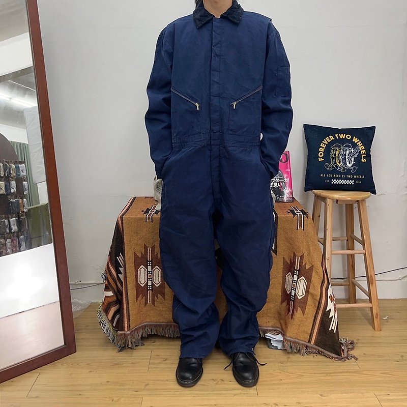Walls Blizzard Pruf dark blue overalls lined with cotton cold series corduroy - Men's Pants - Cotton & Hemp Blue