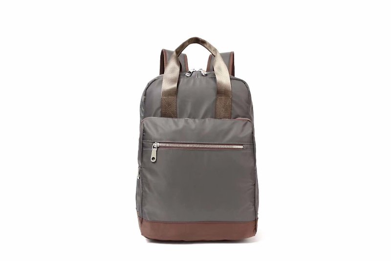 Color matching business laptop backpack/travel backpack/computer bag/handbag 13 inch -15 inch-multi-color optional - กระเป๋าเป้สะพายหลัง - วัสดุกันนำ้ สีเทา