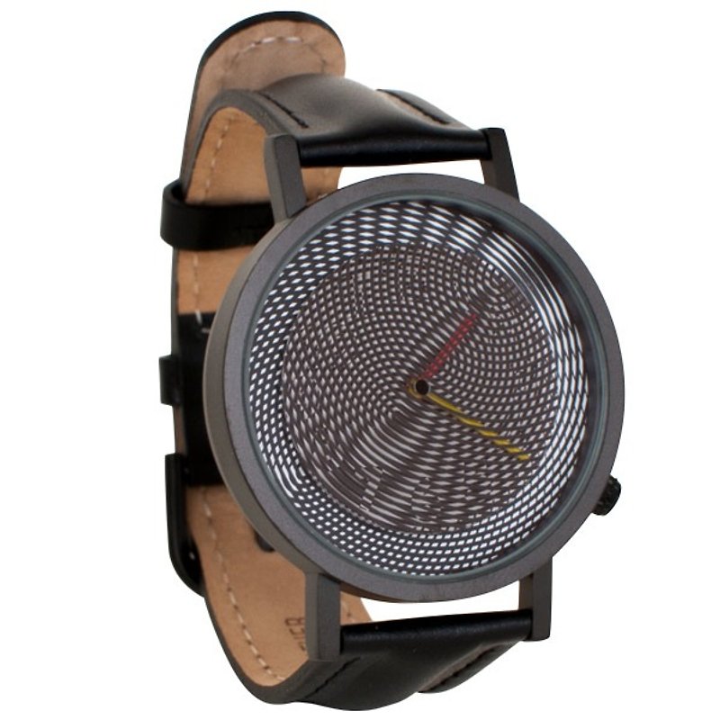 莫爾歐普藝術中性手錶 - 男裝錶/中性錶 - 其他金屬 黑色