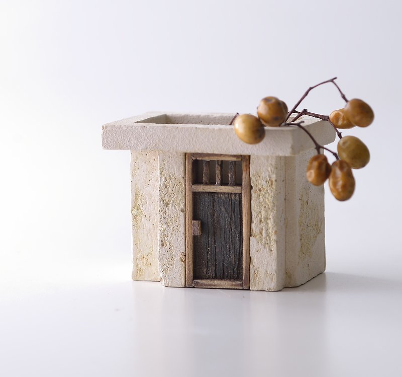 Cement old house creation decoration (customized) - Items for Display - Cement Green