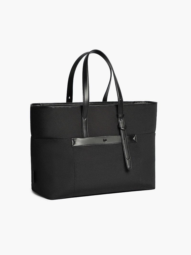 Nexus Large Capacity Tote Bag (Black) - กระเป๋าถือ - วัสดุอีโค สีดำ