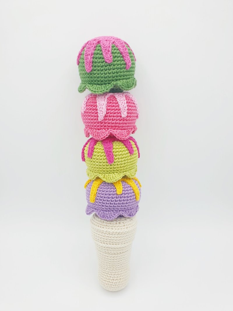 Ice Cream Cone Stacking Toy | Amigurumi Crochet PATTERN PDF - 手工藝教學/工具書 - 其他材質 
