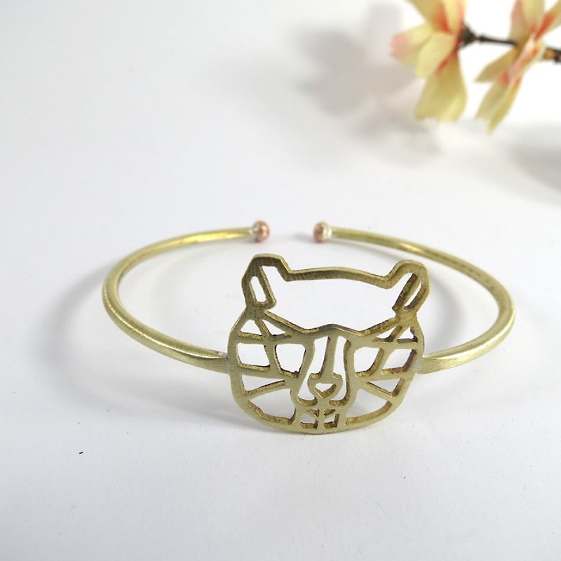 Bear one geometric bracelet - Bracelets - Other Metals Orange