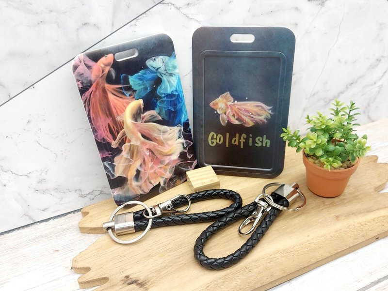 Goldfish-hard shell slide card holder - ID & Badge Holders - Plastic 