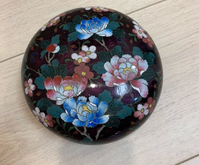 光の骨董品 七宝七宝 エナメル 七宝花 大丸箱 宝石箱 宝石箱 宝石箱 C990 - ショップ vintage-box その他 - Pinkoi