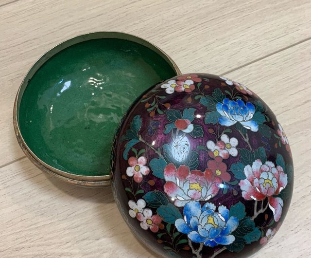 光の骨董品 七宝七宝 エナメル 七宝花 大丸箱 宝石箱 宝石箱 宝石箱 C990 - ショップ vintage-box その他 - Pinkoi