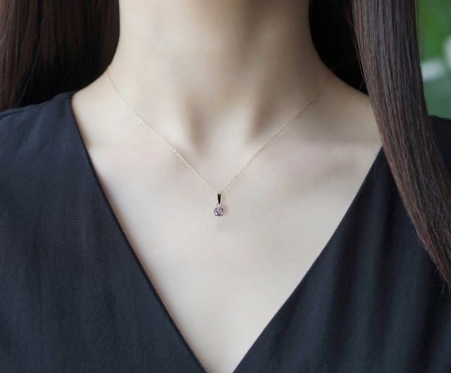 K18極上パープルスピネルのネックレスLilac lipattijewelry