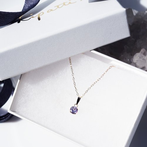 K18極上パープルスピネルのネックレスLilac lipattijewelry