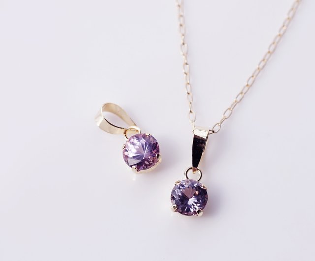 K18極上パープルスピネルのネックレスLilac lipattijewelry