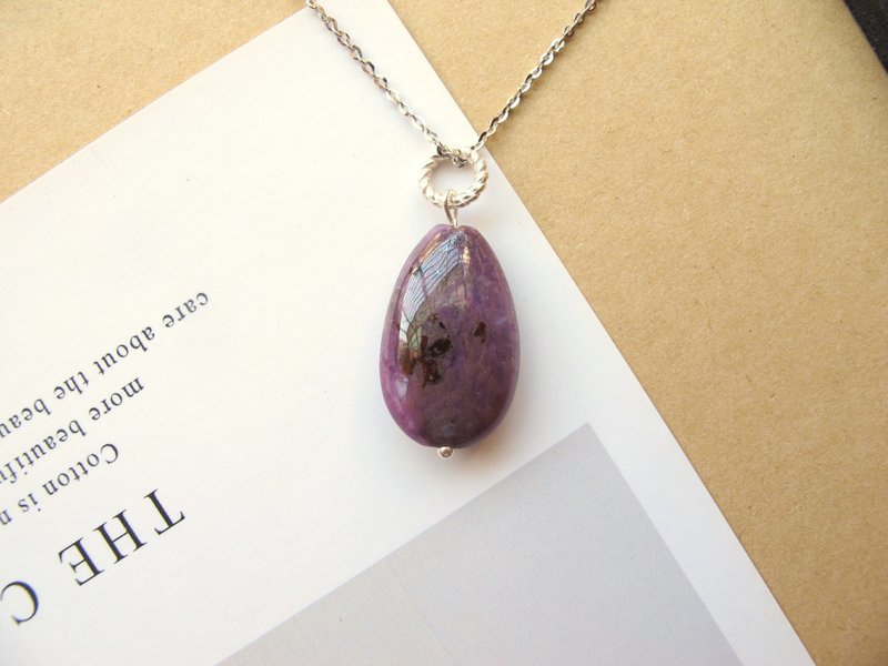 Shujulai Stone 925 Sterling Silver [Shushu Series-Purple Mint] [Original Sent] Purple Necklace - สร้อยคอ - คริสตัล สีม่วง