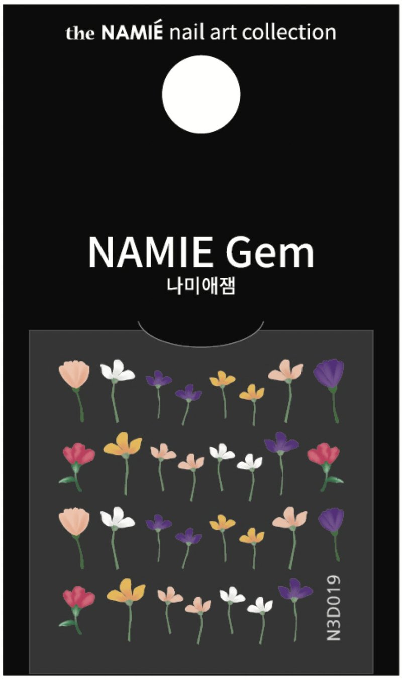 【專業用】NAMIE Gem 美甲裝飾藝術貼紙 3D 019-027 - 指甲油/指甲貼 - 紙 金色