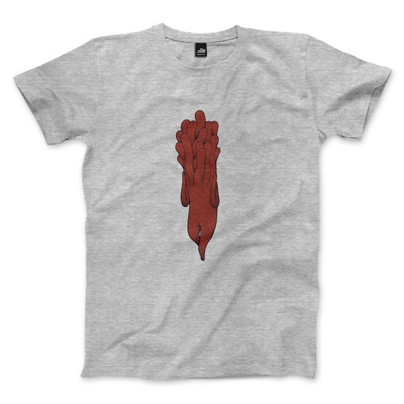 Idea - deep Linen ash - neutral T-shirt - เสื้อยืดผู้ชาย - ผ้าฝ้าย/ผ้าลินิน สีเทา