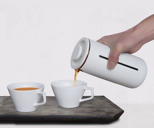 Timemore Taimo Small U French Press Coffee Maker-Black/White - Shop timemore Coffee Pots & Accessories - Pinkoi