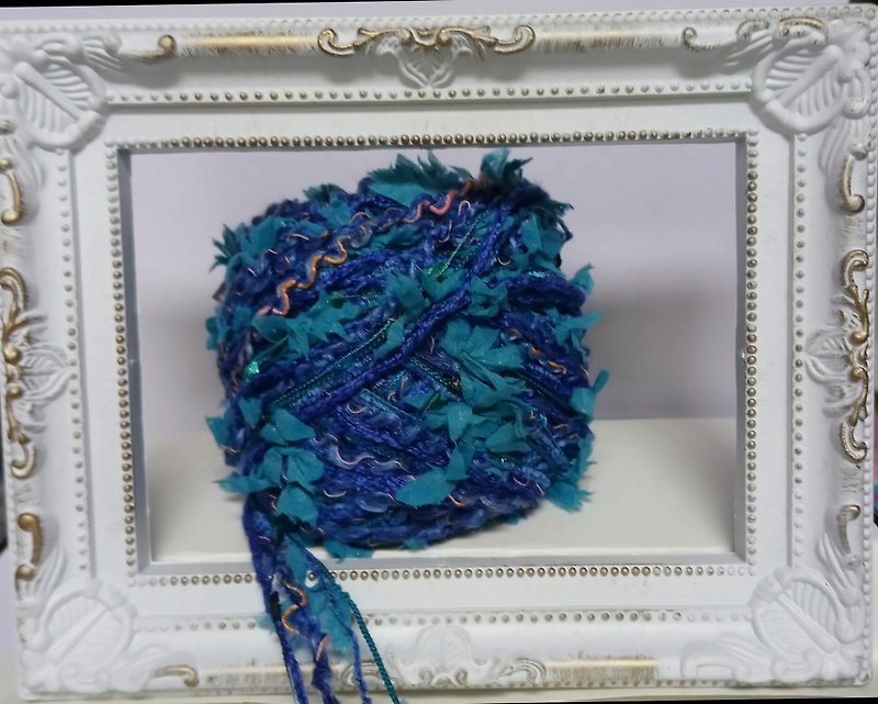 引き揃え糸 - 編み物/刺繍/羊毛フェルト/裁縫 - ポリエステル ブルー