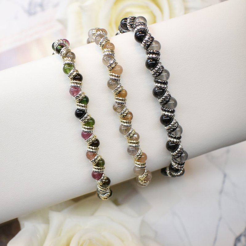 Six Cats Elegant Intertwined Small Boutique Natural Crystal Bracelet Gift - สร้อยข้อมือ - คริสตัล 