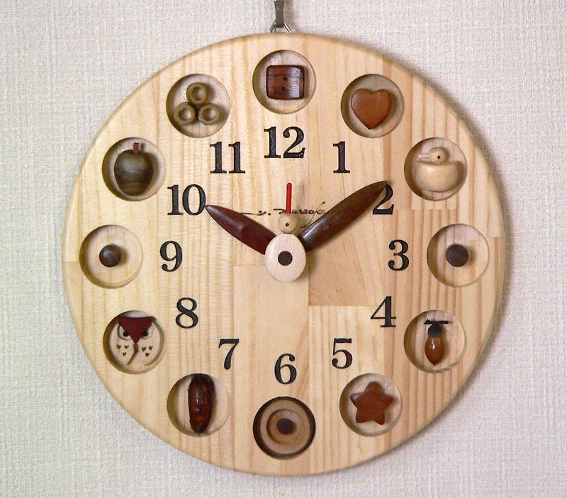 サークル　25センチ - 時計 - 木製 