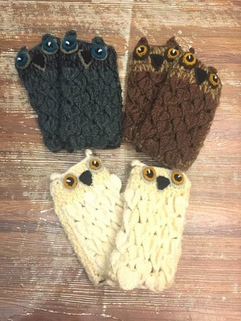 [Pre-order] ✱ owl knitted mittens ✱ (3 colors) - Gloves & Mittens - Cotton & Hemp Multicolor