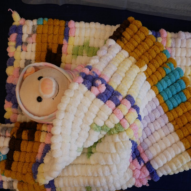 crochet quilt - Blankets & Throws - Cotton & Hemp Multicolor