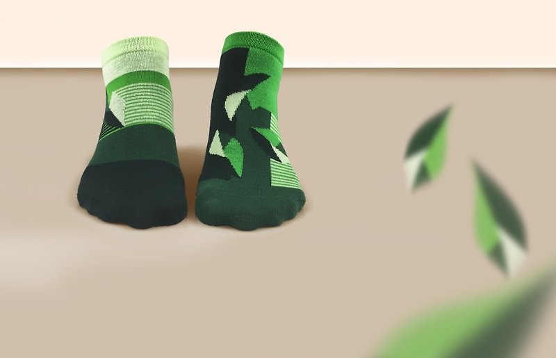 靴下モヒート / irregular / socks / green - 襪子 - 棉．麻 綠色