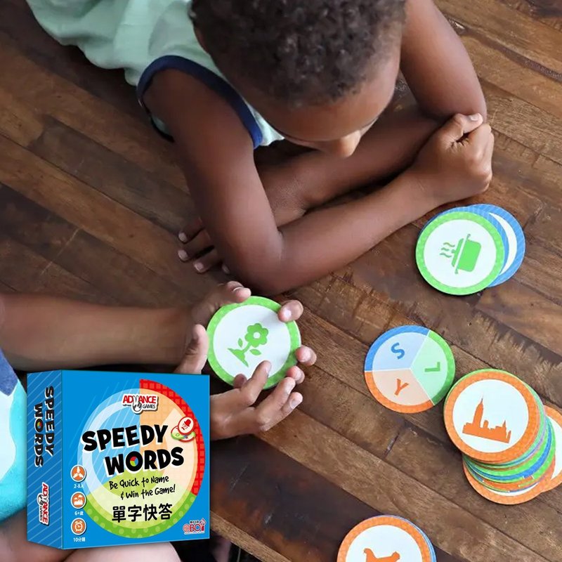 【新品】【新年禮物】FoxMind -兒童英語桌遊 - 單字快答 硬盒版 - 嬰幼兒玩具/毛公仔 - 紙 多色