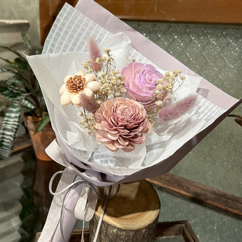 滿天星系列索拉花束/紫粉 - 花藝/盆栽/植栽 - 植物．花 