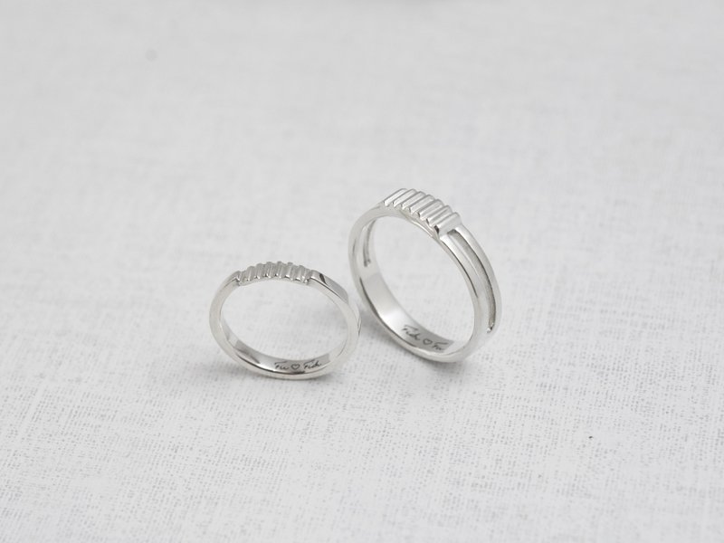 Husband and wife routine, s925 sterling silver couple ring - Couples' Rings - Sterling Silver Silver