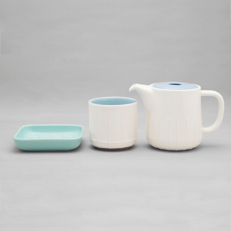 台南老鐵窗-不朽茶具組 - 茶壺/茶杯/茶具 - 瓷 藍色