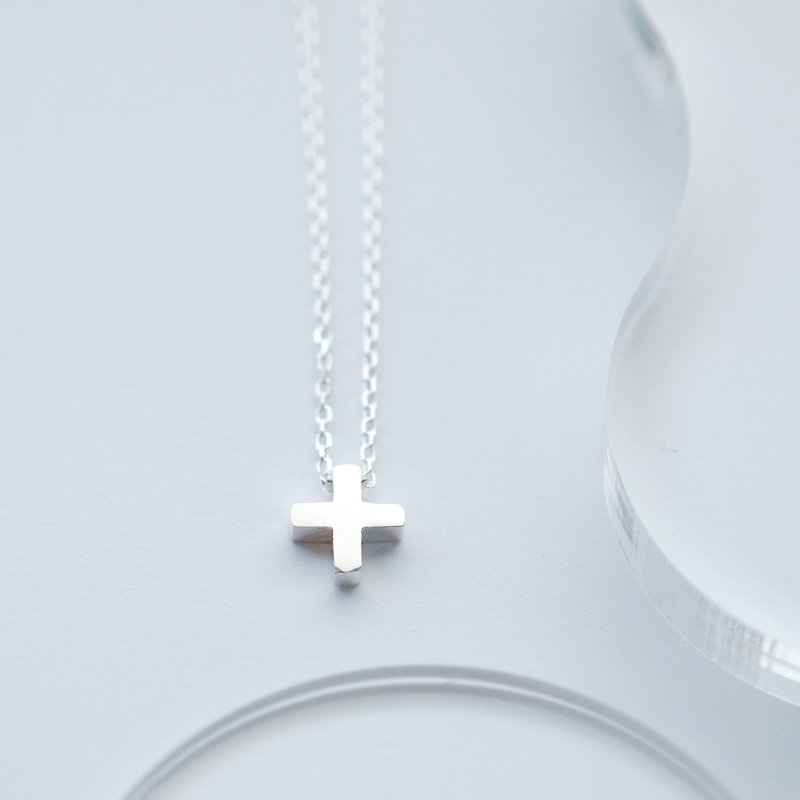 Mini cross necklace Silver 925 - Necklaces - Other Metals Silver
