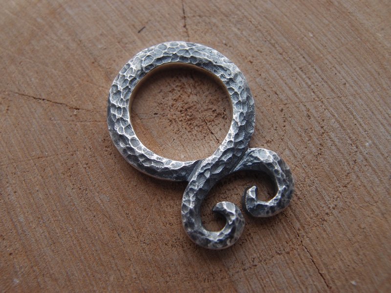 Big Sterling silver Viking Troll Cross viking pendant - 項鍊 - 純銀 銀色