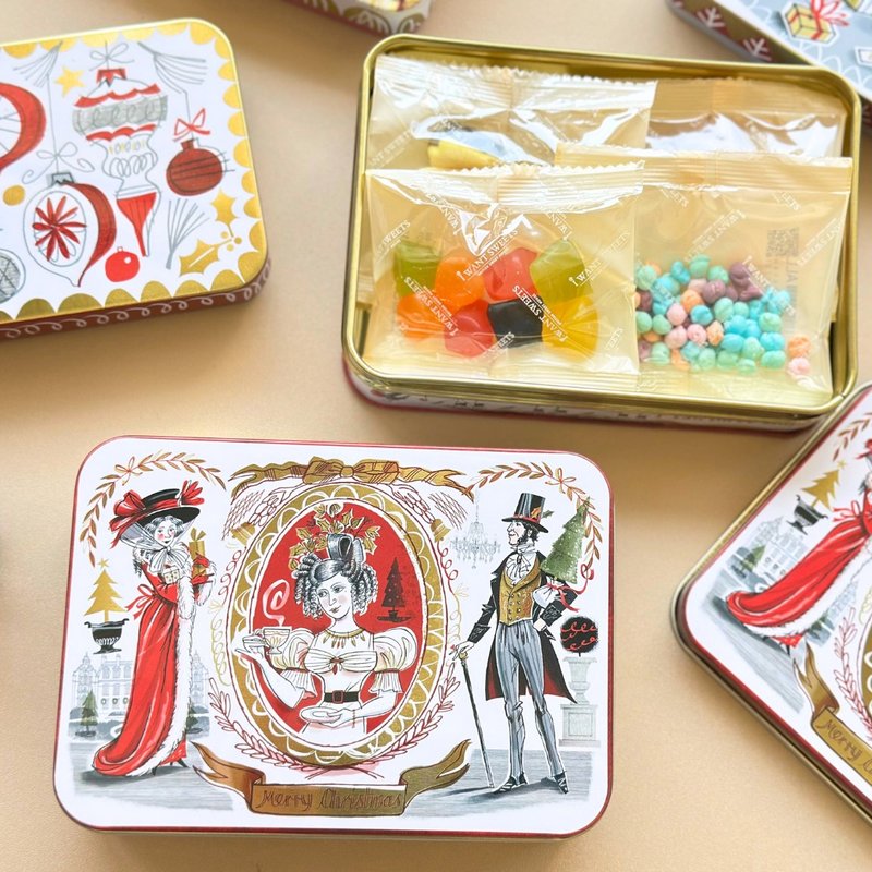 吉莉恩馬汀聖誕長方糖果禮盒【英國糖迷你包4包入】 - 零食/點心 - 其他材質 紅色