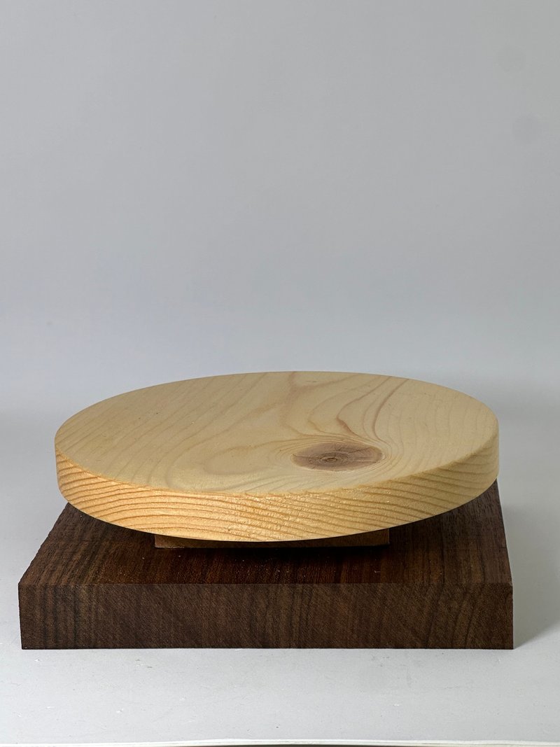 Independent wooden base round rotatable base - Items for Display - Wood 