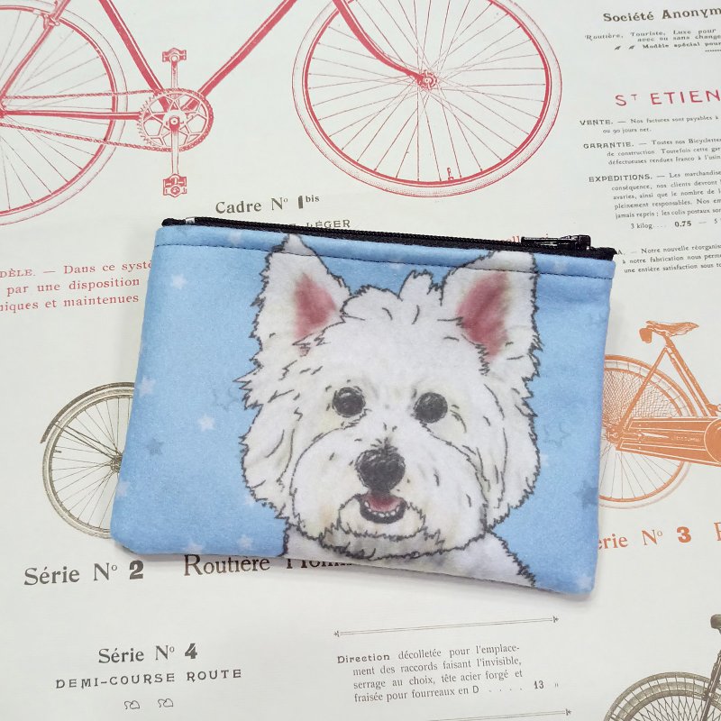 West Highland White Terrier-Non-woven Coin Purse - Coin Purses - Other Man-Made Fibers 