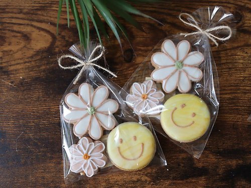 sai-art-cookies 2袋套 有機糖霜餅乾 笑顔 Heart smile 花