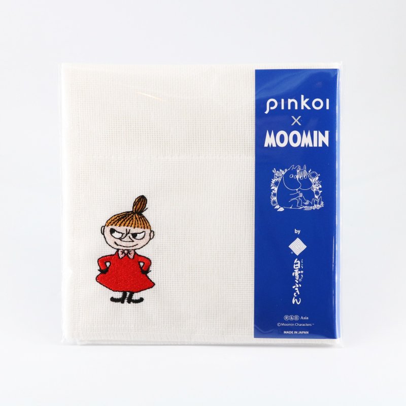 【Pinkoi x Moomin】小美 白雪刺繡手帕 - 手帕 - 其他人造纖維 紅色