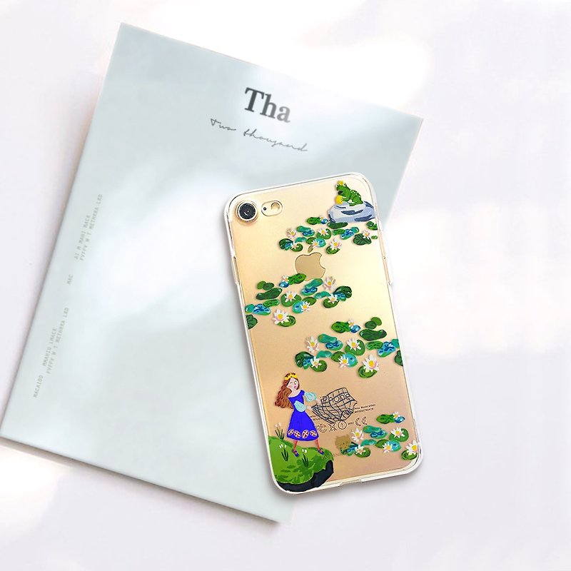 Frog Prince phone case Flowers iphone 8 case Sony z5 case LG g6 case Galaxy s8 - Phone Cases - Plastic Green