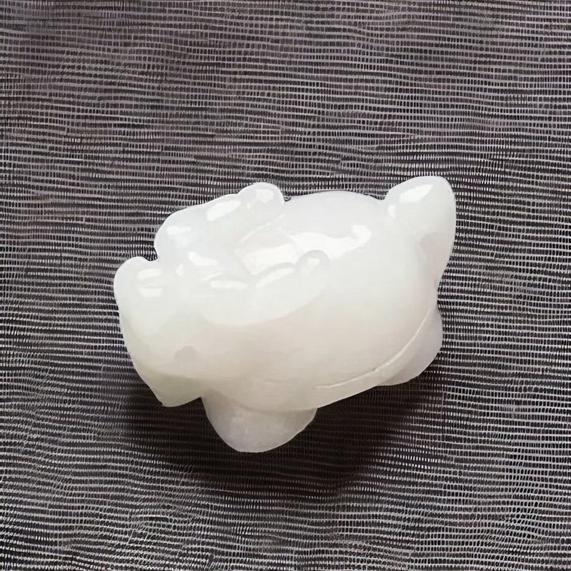 White Jadeite Dragon Turtle | Natural Burmese Jadeite A Grade | Ornaments | Ornaments | Gifts - ของวางตกแต่ง - หยก ขาว